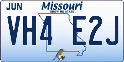 MO license plate VH4E2J