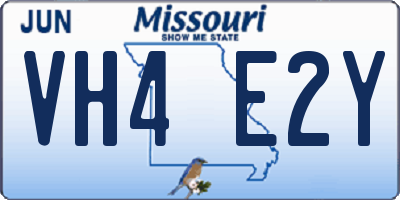 MO license plate VH4E2Y
