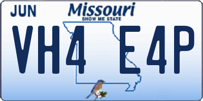 MO license plate VH4E4P