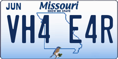 MO license plate VH4E4R