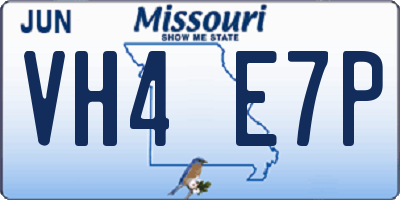 MO license plate VH4E7P