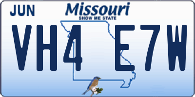 MO license plate VH4E7W