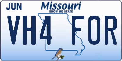 MO license plate VH4F0R