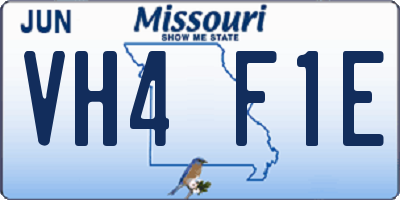 MO license plate VH4F1E