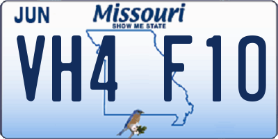 MO license plate VH4F1O