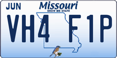 MO license plate VH4F1P