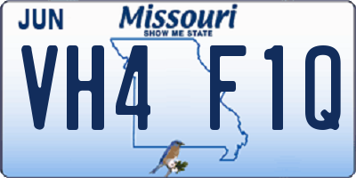 MO license plate VH4F1Q