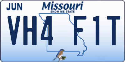 MO license plate VH4F1T