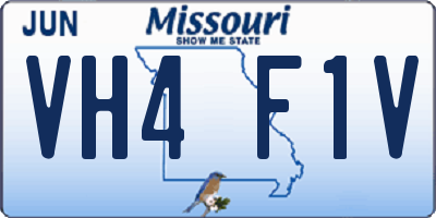 MO license plate VH4F1V