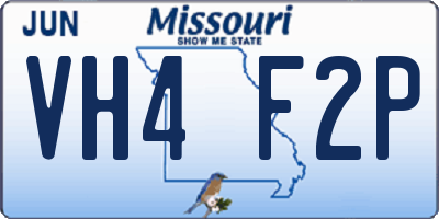 MO license plate VH4F2P