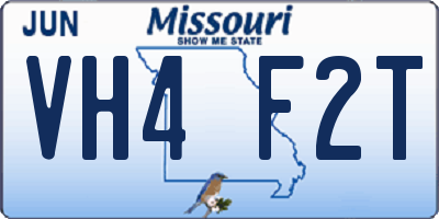 MO license plate VH4F2T