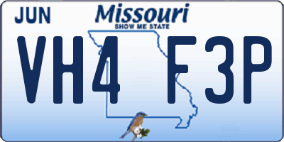 MO license plate VH4F3P