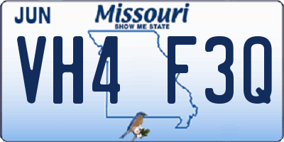 MO license plate VH4F3Q