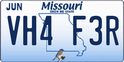 MO license plate VH4F3R