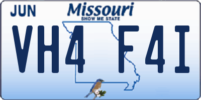 MO license plate VH4F4I