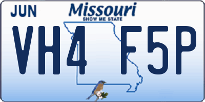 MO license plate VH4F5P