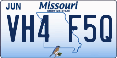 MO license plate VH4F5Q