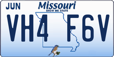 MO license plate VH4F6V