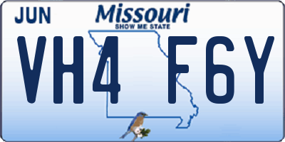 MO license plate VH4F6Y