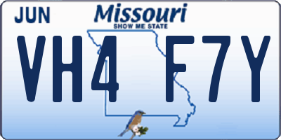 MO license plate VH4F7Y