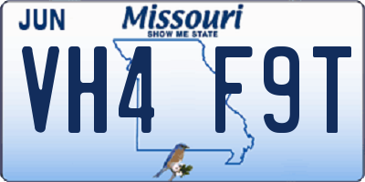 MO license plate VH4F9T