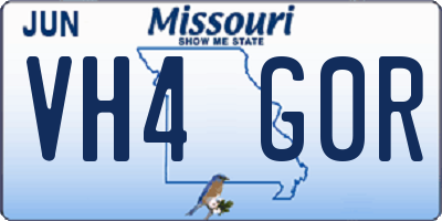 MO license plate VH4G0R