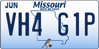 MO license plate VH4G1P