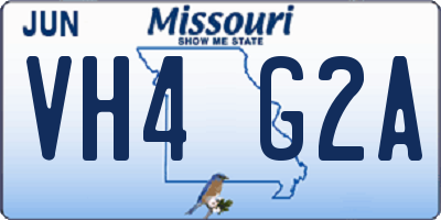 MO license plate VH4G2A
