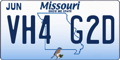 MO license plate VH4G2D