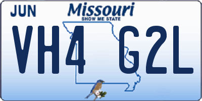 MO license plate VH4G2L