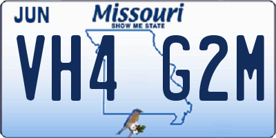 MO license plate VH4G2M