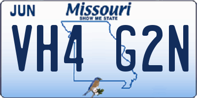 MO license plate VH4G2N