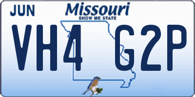 MO license plate VH4G2P