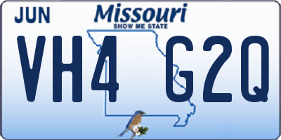 MO license plate VH4G2Q
