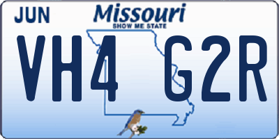 MO license plate VH4G2R