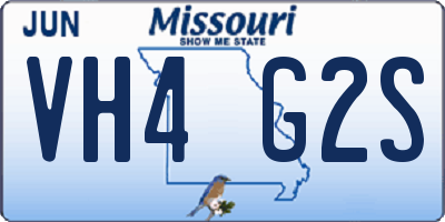 MO license plate VH4G2S