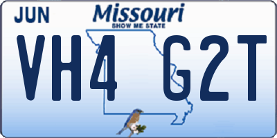 MO license plate VH4G2T
