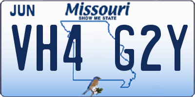 MO license plate VH4G2Y