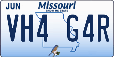 MO license plate VH4G4R