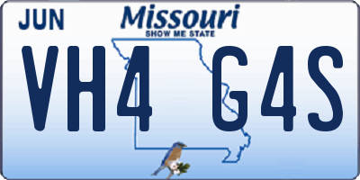 MO license plate VH4G4S