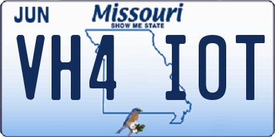 MO license plate VH4I0T