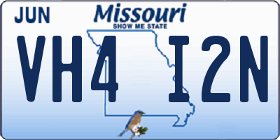 MO license plate VH4I2N