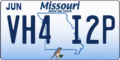 MO license plate VH4I2P