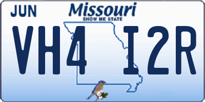 MO license plate VH4I2R