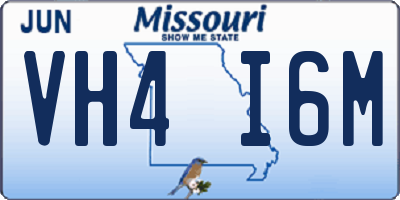 MO license plate VH4I6M