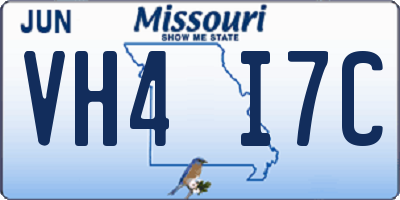 MO license plate VH4I7C