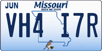 MO license plate VH4I7R