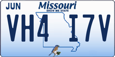 MO license plate VH4I7V