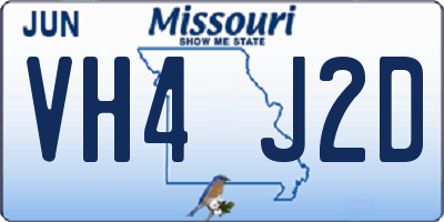 MO license plate VH4J2D