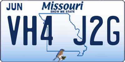 MO license plate VH4J2G
